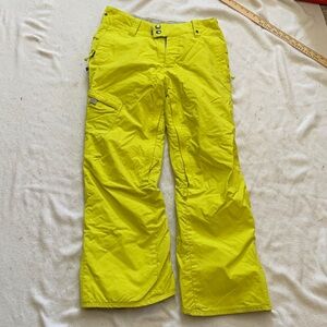 686 Bright Yellow snowboard pants small insulated and warm